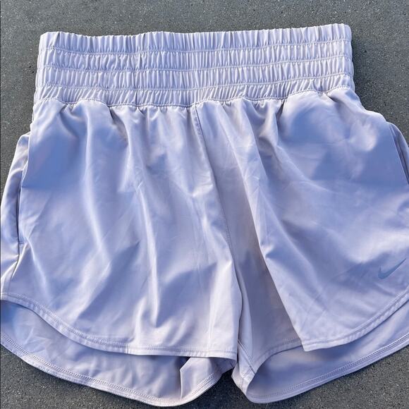 Nike Pants - Nike Womens Platinum Violet 3" High Waist Brief Lined Shorts Size L DX6642-019